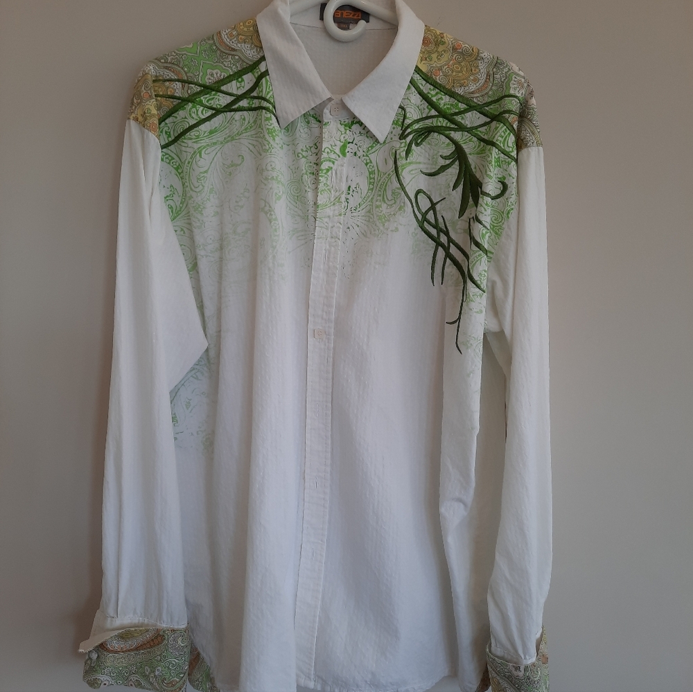 Venezzi Mens Collared Button Up Shirt